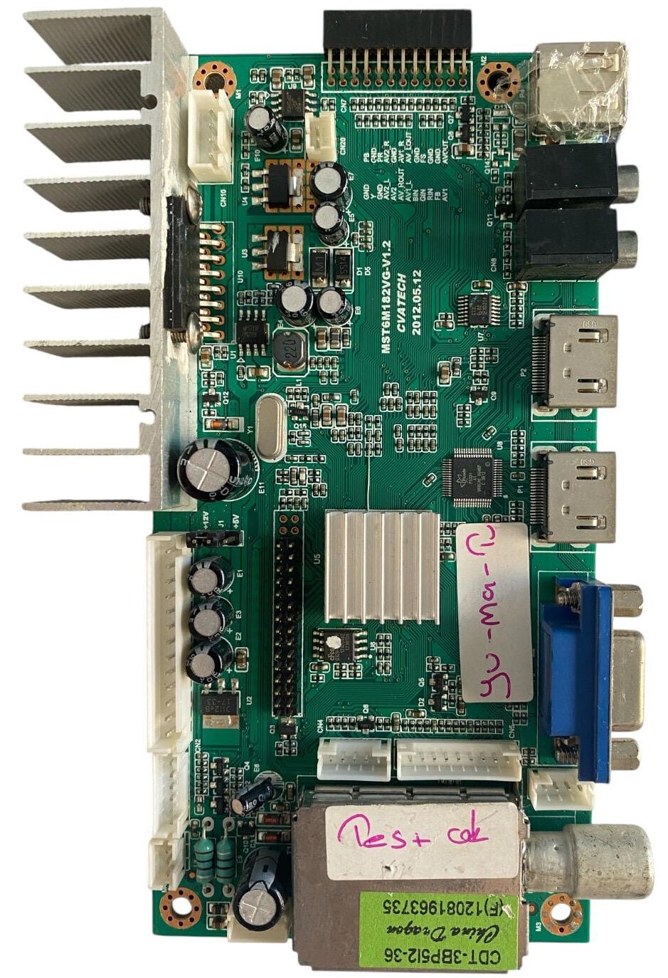 Universal / Yumatu TV Ana Kart Orijinal MST6M182VG-V1.2 CVATECH Main Board