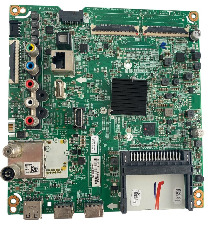 LG 55'' 4K UHD Smart LED TV Ana Kart (Main Board) - EAX67872805(1.1) / 55UK6300PLB (BOE Panel HV550QUBN4D Uyumlu) Orijinal