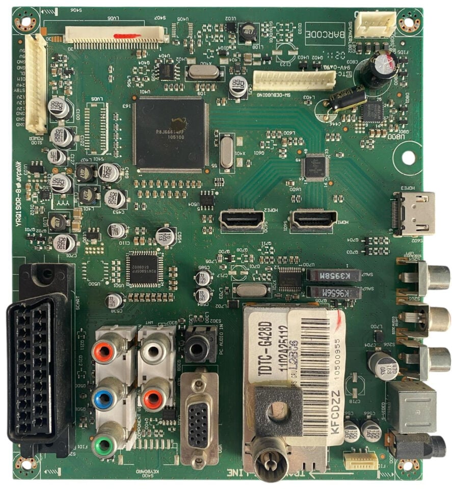 Arçelik TV Ana Kart Orijinal YRQ1S0R-8 (YRQ1S0R-8 Arçelik) Main Board