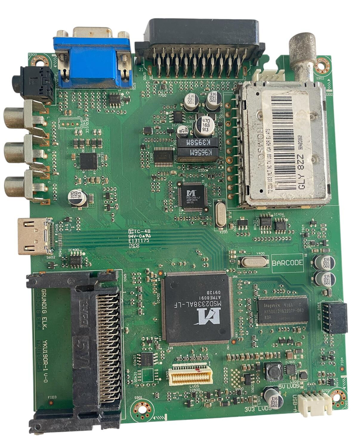 Arçelik / Grundig / Beko LCD TV Ana Kart (Main Board) - YKU190R-1 V-0 / GLY 8ZZ (MSD2338AL-LF / E131175) Orijinal