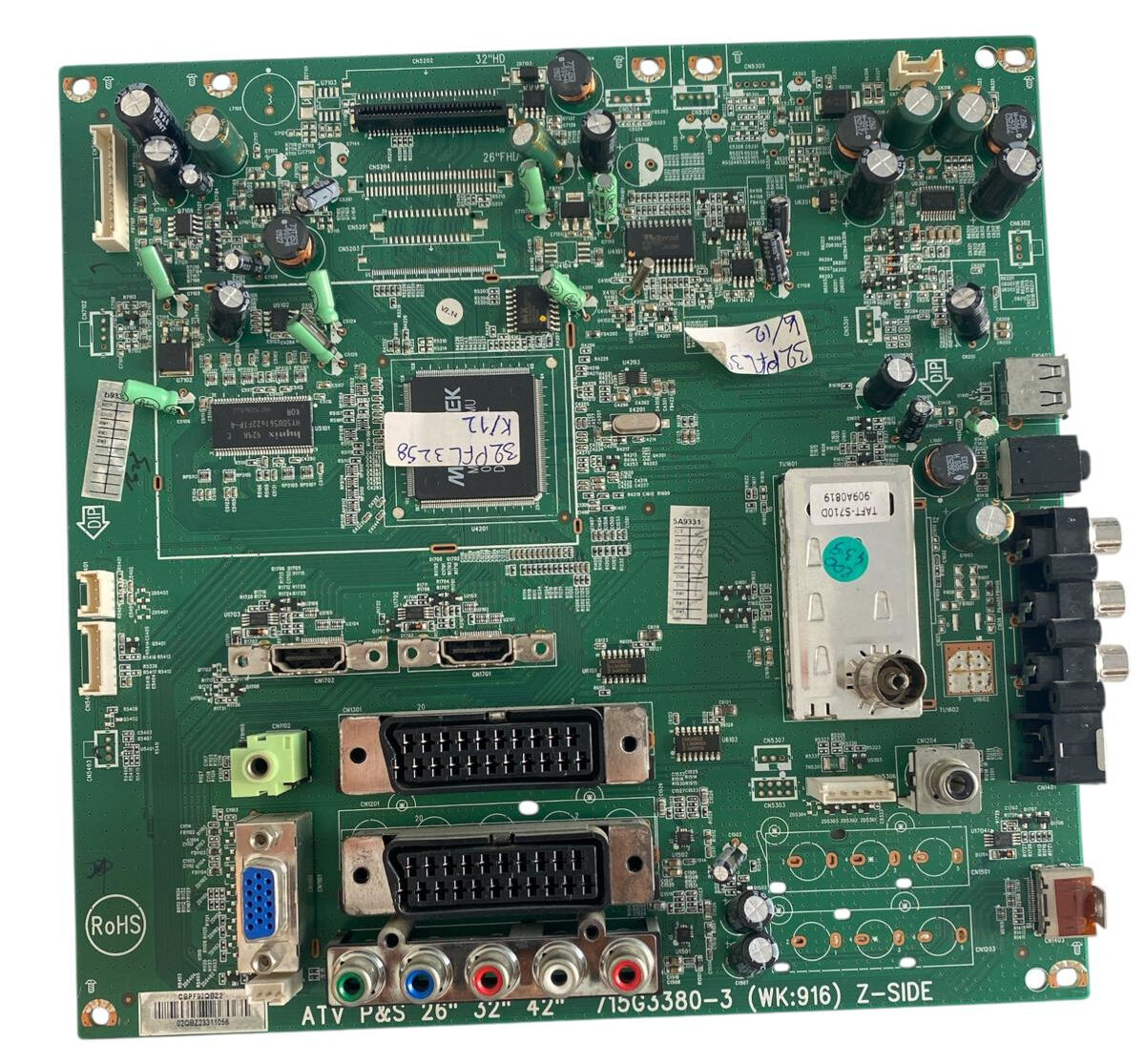 Philips 32'' HD Ready / Full HD LCD TV Ana Kart (Main Board) - 715G3380-3 (WK:916) Z-SIDE / Philips 32PFL3258 Uyumlu Orijinal
