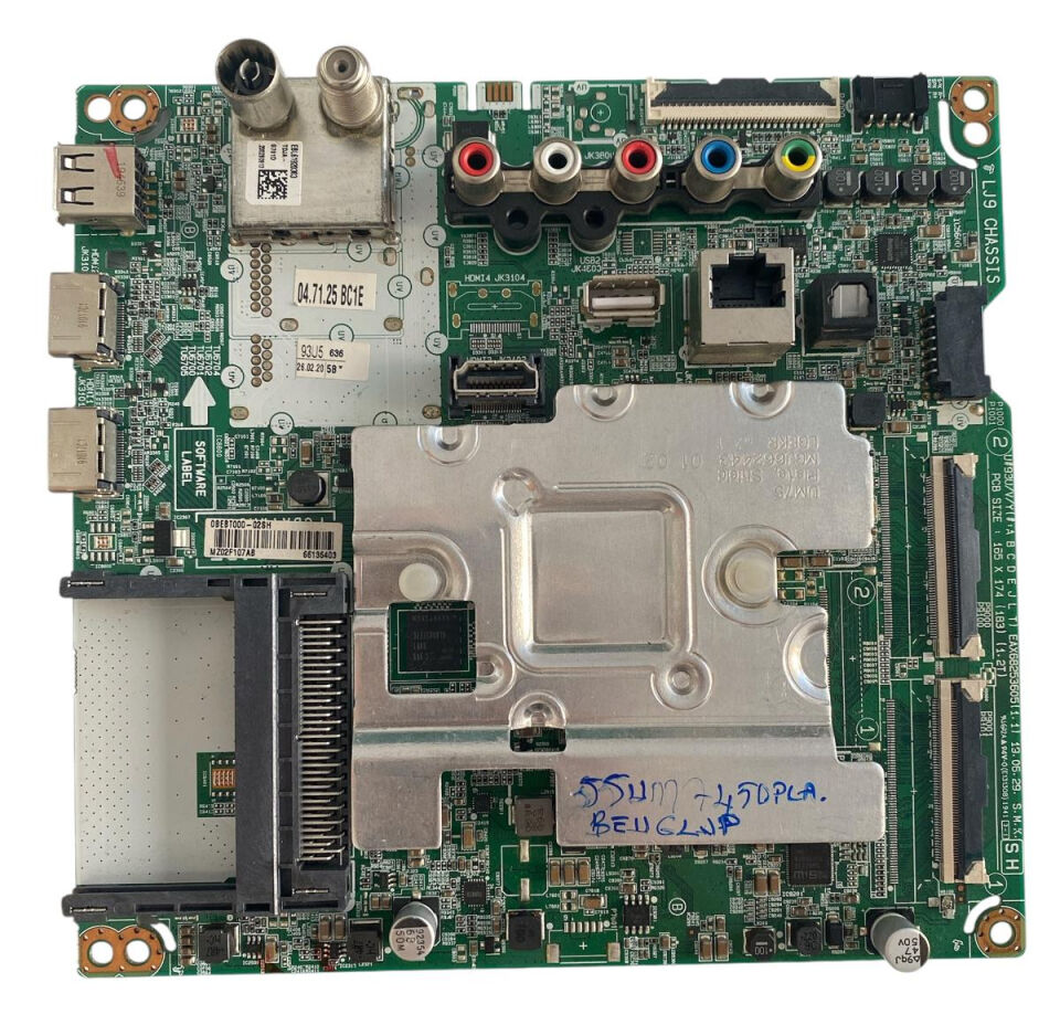 LG 55'' 4K UHD Smart LED TV Ana Kart (Main Board) - EAX68253605(1.1) / LG 55UM7450PLA (BEUGLUP Ürün Kodu Uyumlu) Orijinal