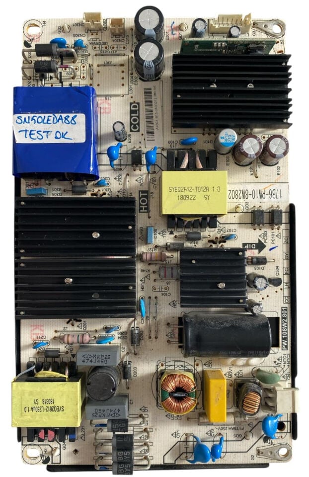 Sunny Axen TV Besleme Kartı Orijinal PW.108W2.801 Power Supply Board