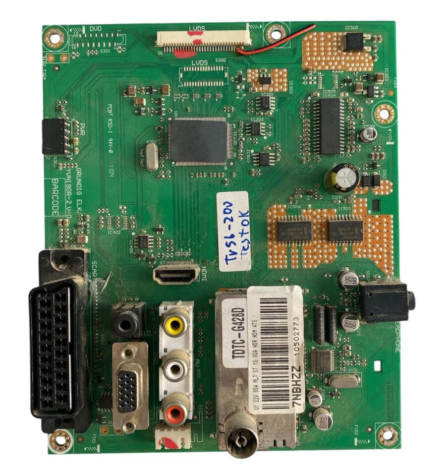 Arçelik / Grundig 22'' HD LED TV Ana Kart (Main Board) - YVN190R-2 / ABM AZZ / Arçelik TV 56-200 HD Orijinal