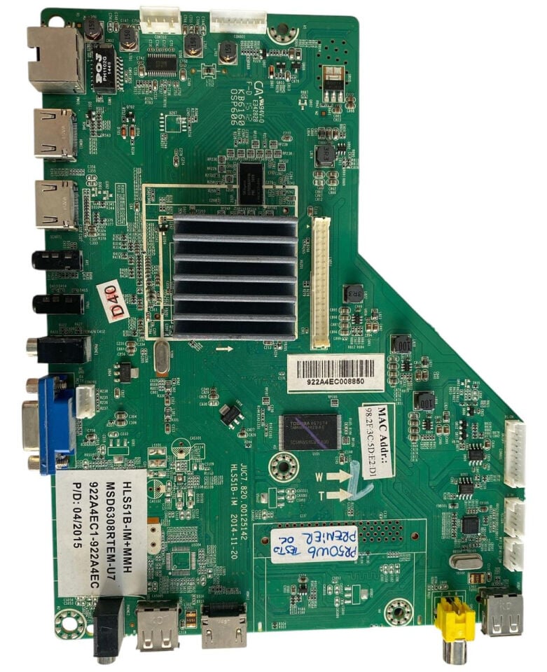 Premier / HLS 50'' Smart LED TV Ana Kart (Main Board) - JUC7.820.00125142 / HLS51B-IM+MMH / Premier PR50W6 Orijinal
