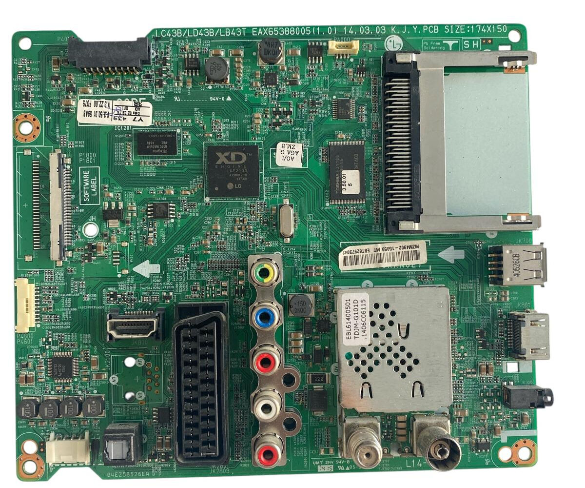 LG 49'' FHD LED TV Ana Kart (Main Board) - EAX65388005 / EBT62973042 / LG 49LB620V Orijinal