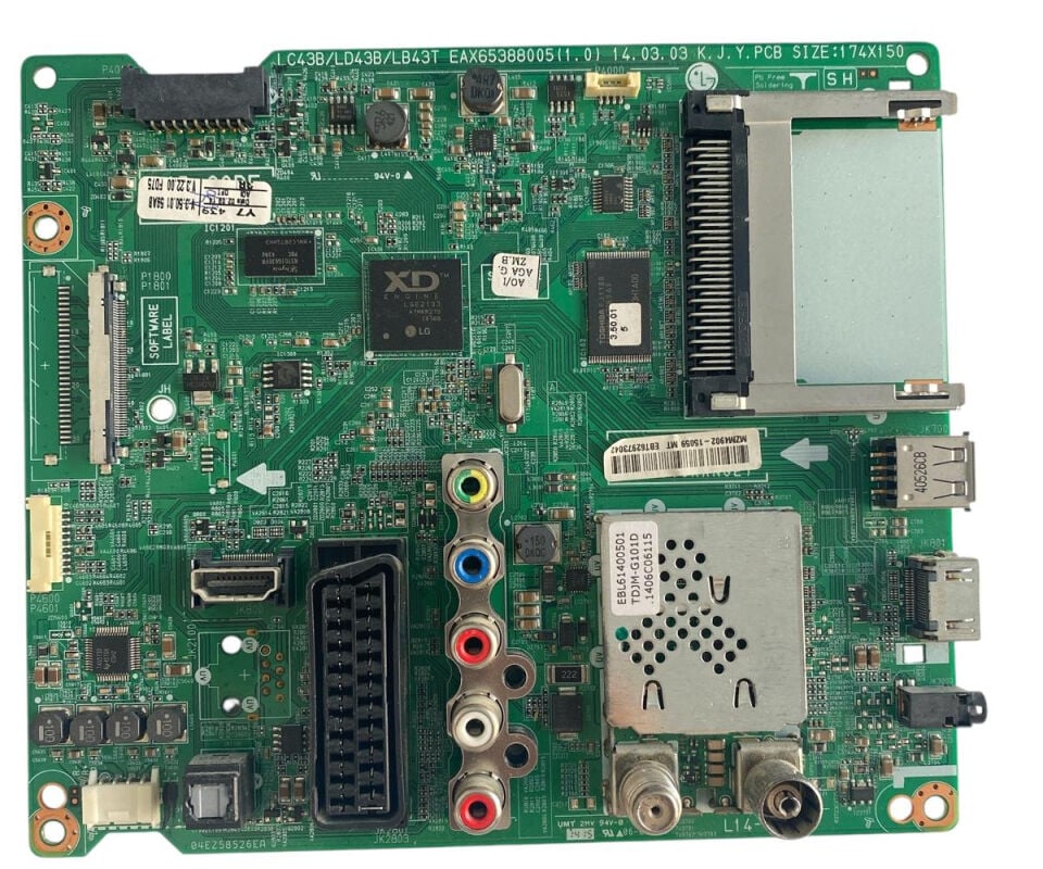 LG 49'' FHD LED TV Ana Kart (Main Board) - EAX65388005 / EBT62973042 / LG 49LB620V Orijinal