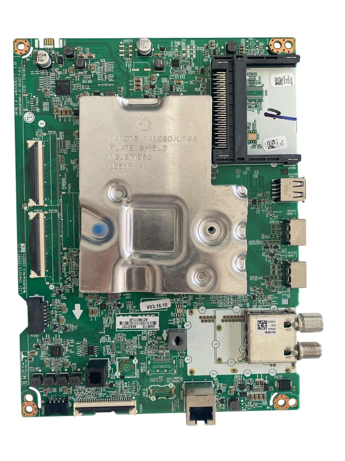 LG 55'' 4K UHD Smart LED TV Ana Kart (Main Board) - EAX69487906 / EBT66347707 / UUM110 / LG 55UP77006LB Orijinal