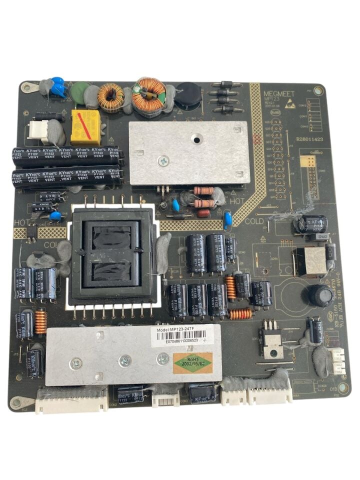 Megmeet LED TV Besleme Kartı (Power Supply Board) - MP123-24TF / MEGMEET MP123 Rev 2.1 / Saba 32UZ9000 Orijinal